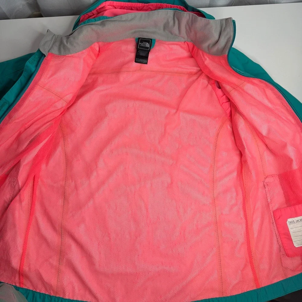 The North Face HyVent Hooded Shell Rain Jacket Coat Waterproof Girls Size XL 18